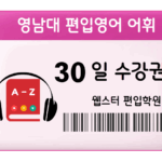 영남대 편입영어 어휘 30일 수강권