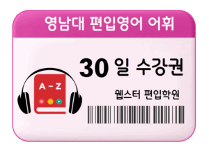 영남대 편입영어 어휘 30일 수강권